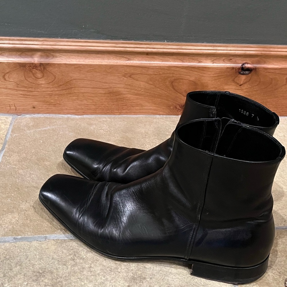 Men’s Black Leather Prada Boots